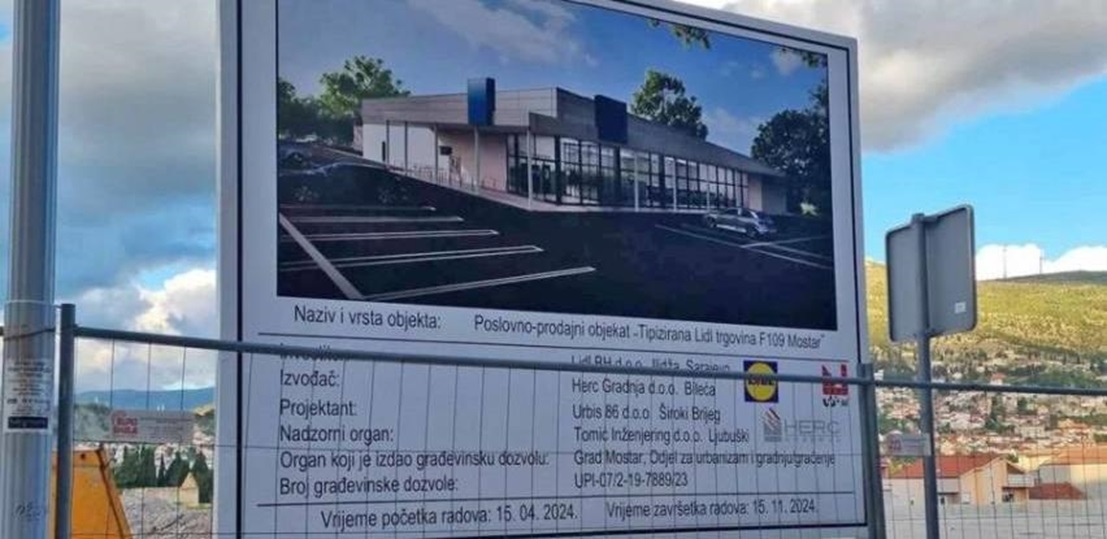 Lidl gradi svoj prvi objekt u Mostaru, pokreće investiciju od milijardu KM