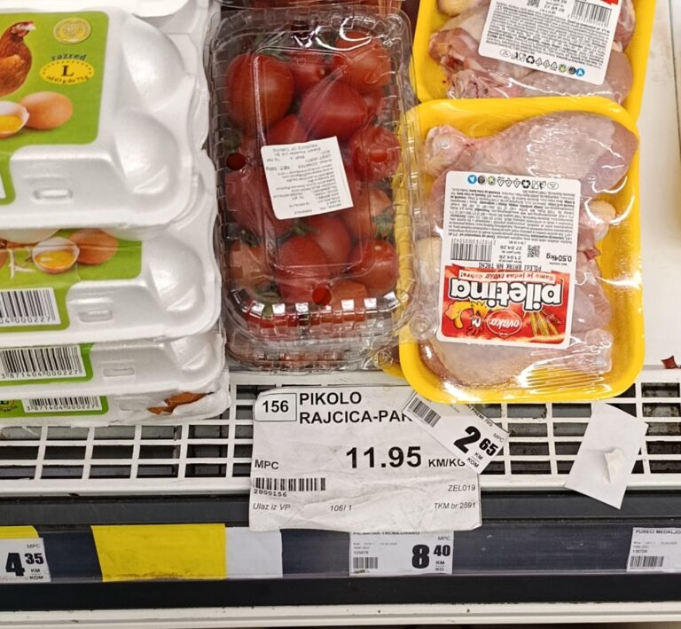 Paradajz 11,95 KM po kilogramu: Da li cijene hrane izmiču kontroli?