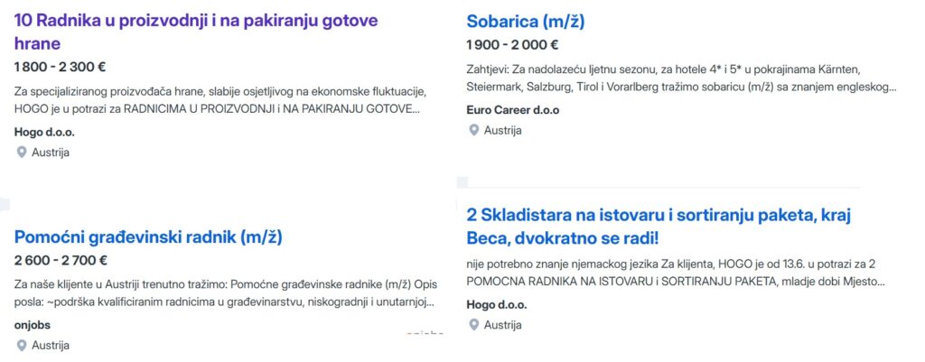 Plate i do 3.400 eura: Austrija traži radnike – evo šta nude