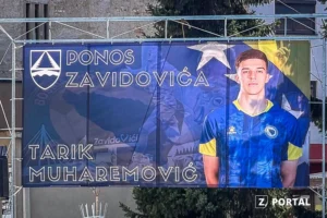 Zavidovići slave svog heroja: Tarik Muharemović dobio billboard u centru grada