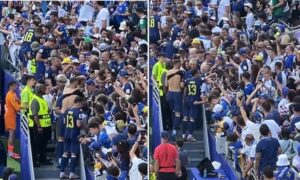 Emotivne scene nakon pobjede: Edin Džeko poklonio historijski dres svom ocu