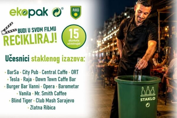 „Budi u svom filmu, recikliraj!“: Staklene boce iz sarajevskih kafića dobit će novi život